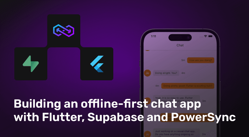 Featured image for "Flutter Tutorial: Building An Offline-First Chat App With Supabase And PowerSync"